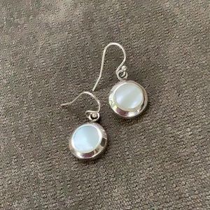 Mother of Pearl and Sterling Earrings
